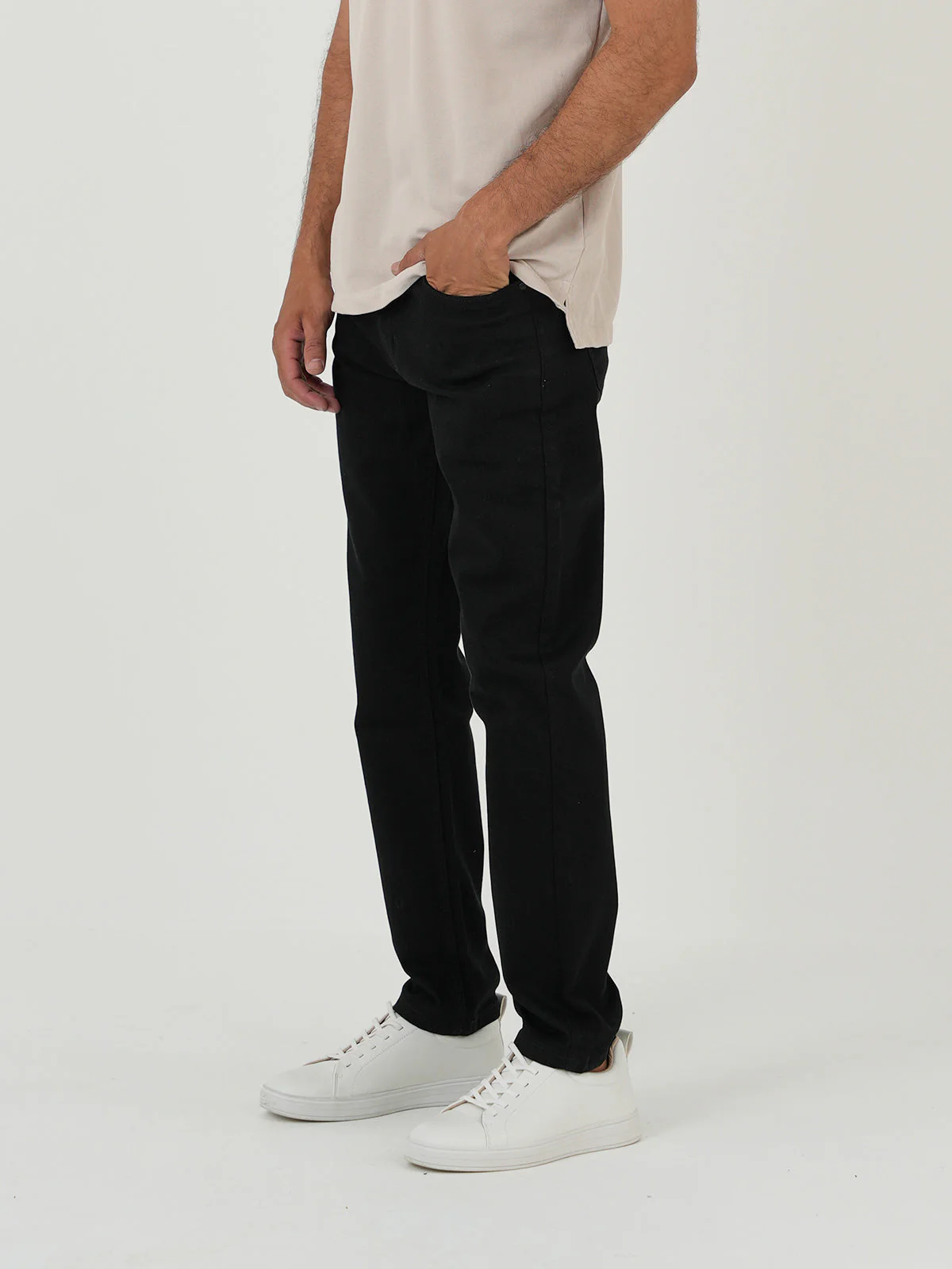 "AIFUMI" Casual Jet Black Straight Fit Denim - Image 3
