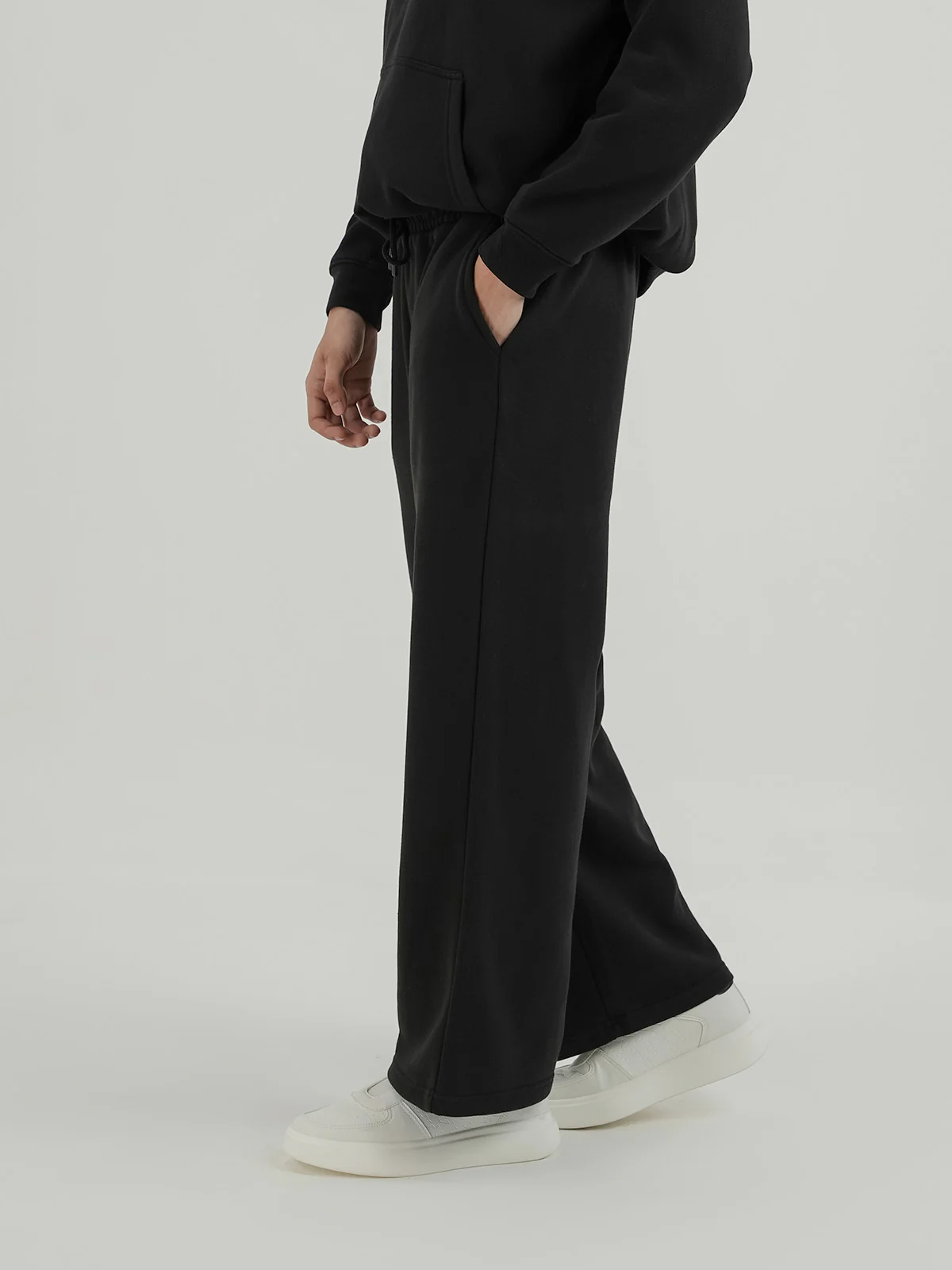 "ALDANA" Basic Regular Fit Fleece Trousers - Image 2