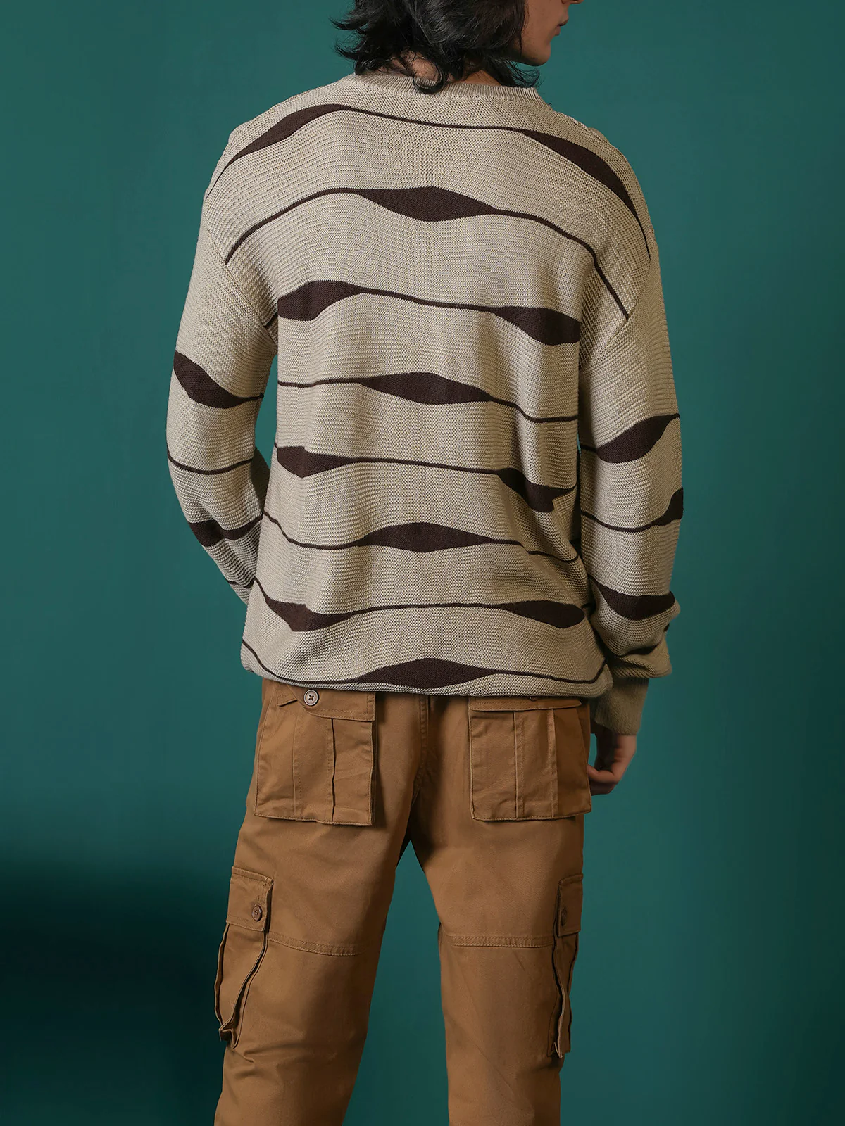 "ALDOUS" Regular Fit Yarn Dyed Acrylic Sweater - Image 7