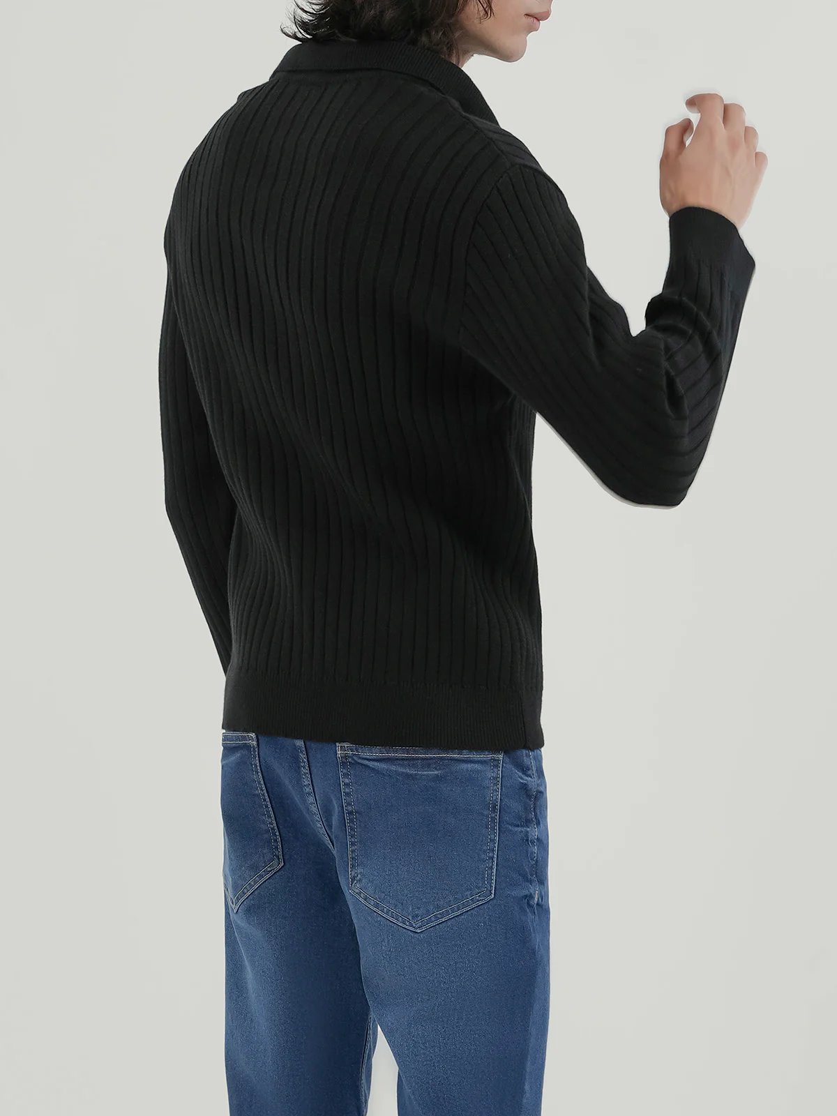 "ANSLEY" Regular Fit Textured Sweater - Image 5