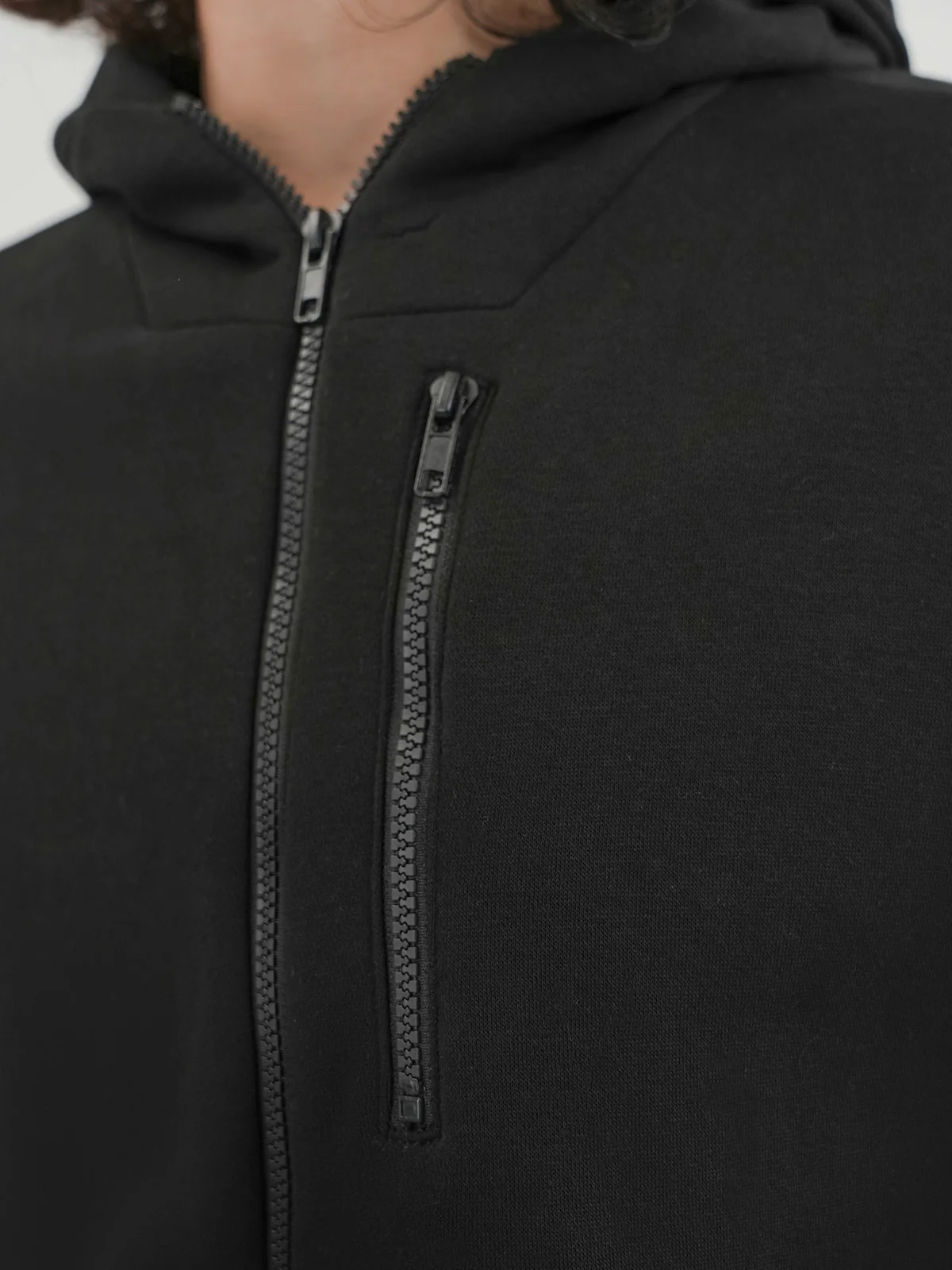 "BERYL" Zipper Regular Fit Fleece Hoodie - Image 4