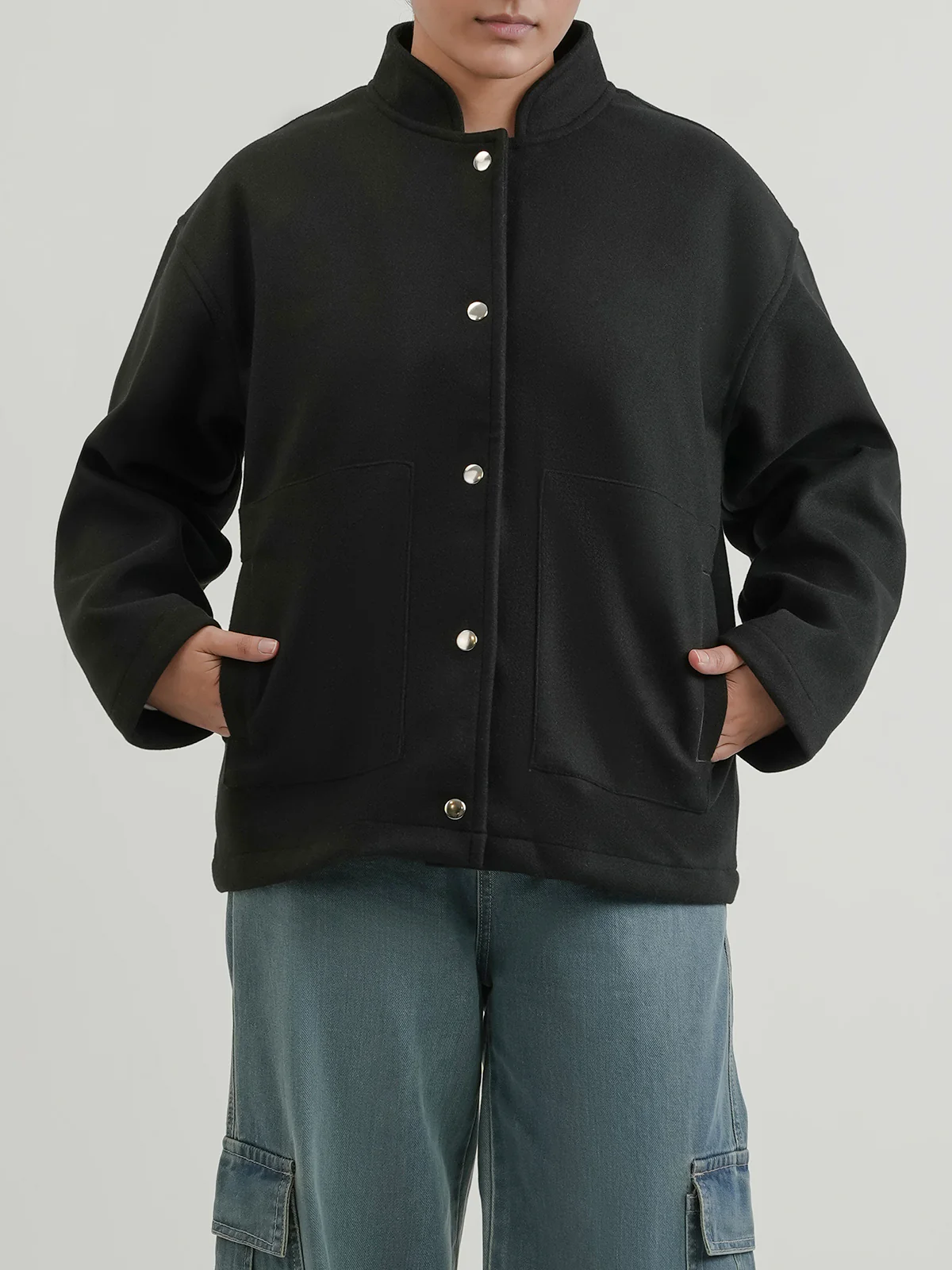 "BOHENG" Stylish Woolen Fleece Jacket