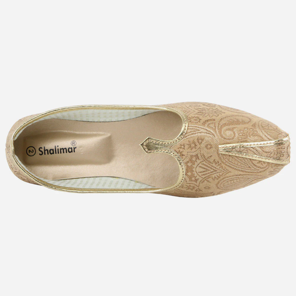 Boys Kids Traditional Leather Handmade Indian Khussa Wedding Flat Slip-ons Handcrafted Jotis Mojaris Shoes - Image 4