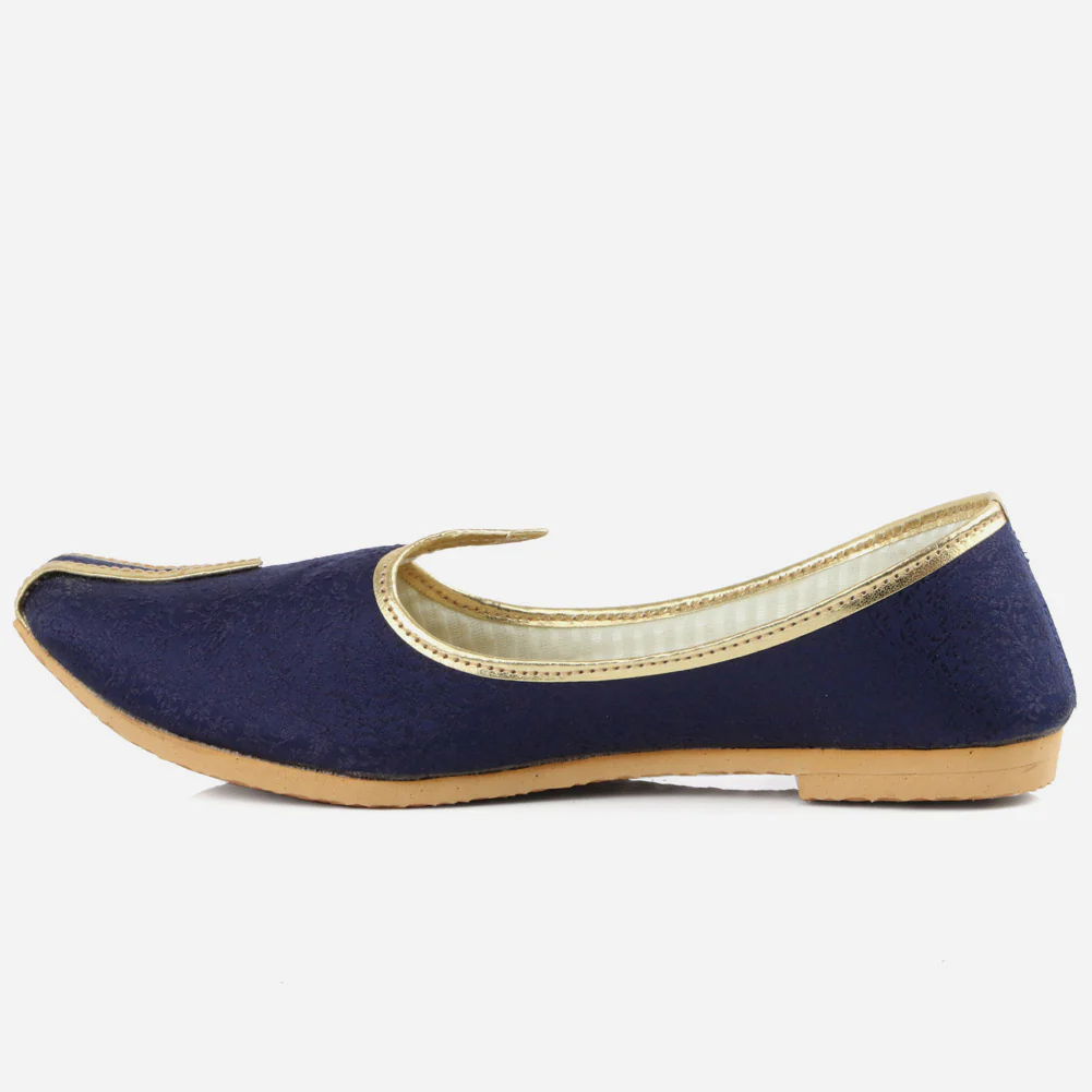 Boys Kids Traditional Leather Handmade Indian Khussa Wedding Flat Slip-ons Handcrafted Jotis Mojaris Shoes - Image 3