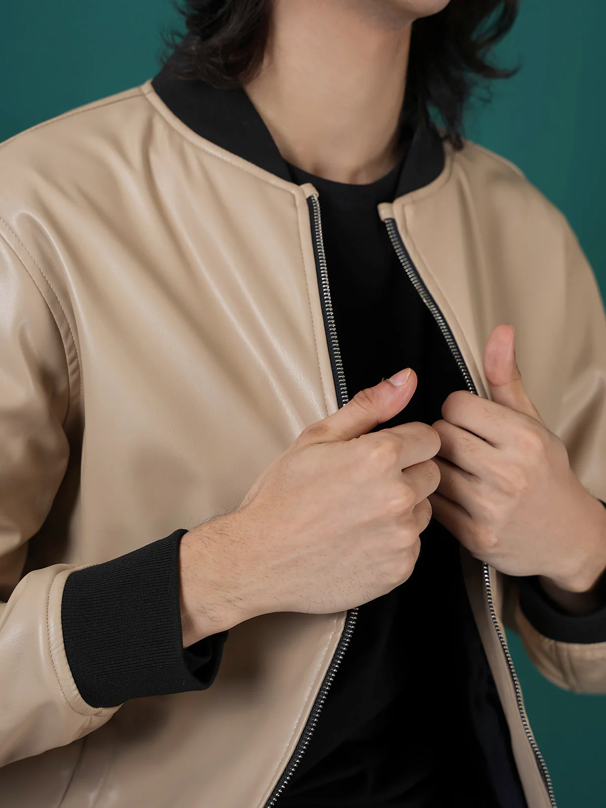 "BRINLY" Casual Regular Fit Bomber Jacket - Image 3