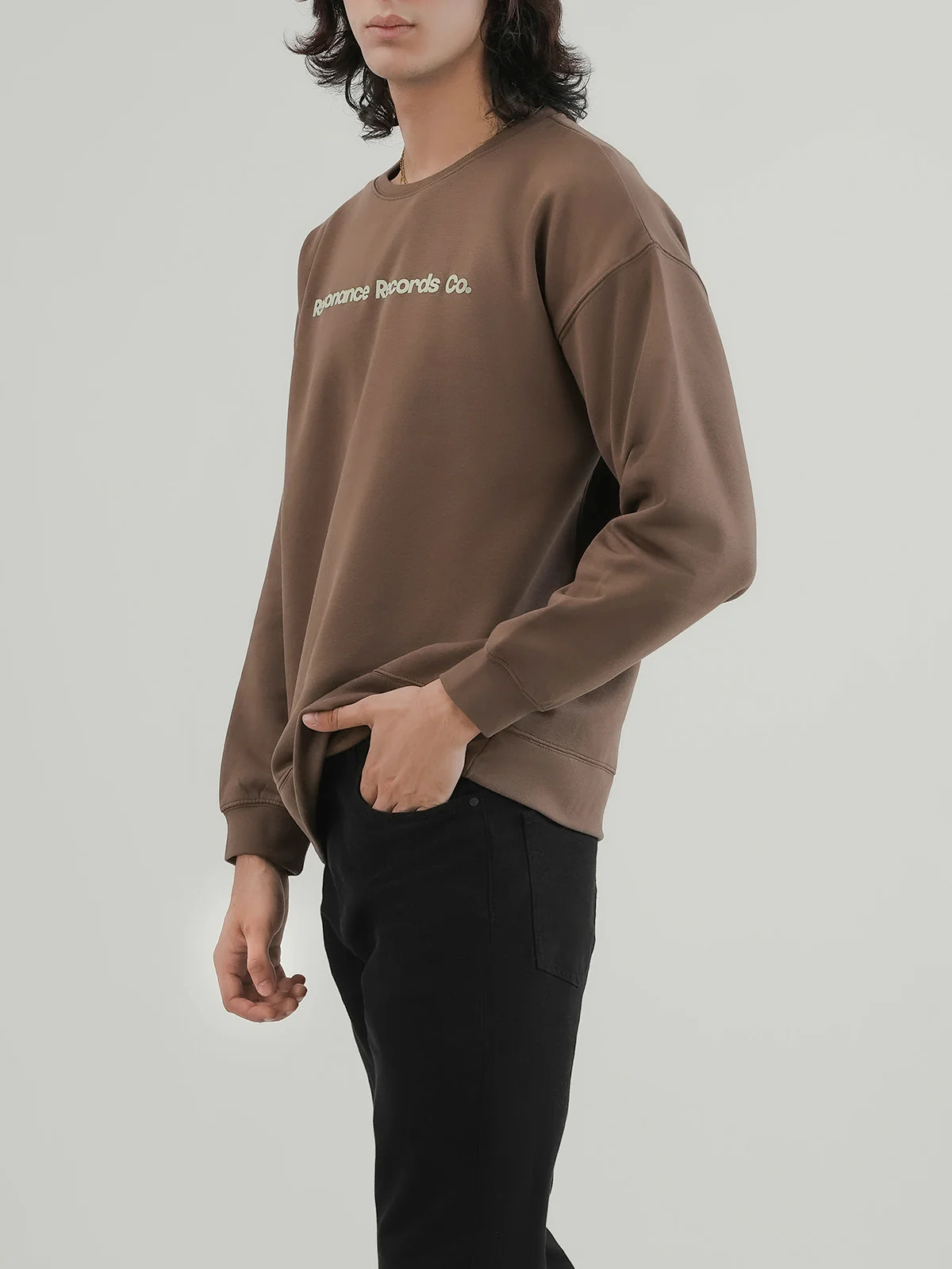 "BRUCE" Drop Shoulder Fleece Sweatshirt - Image 3