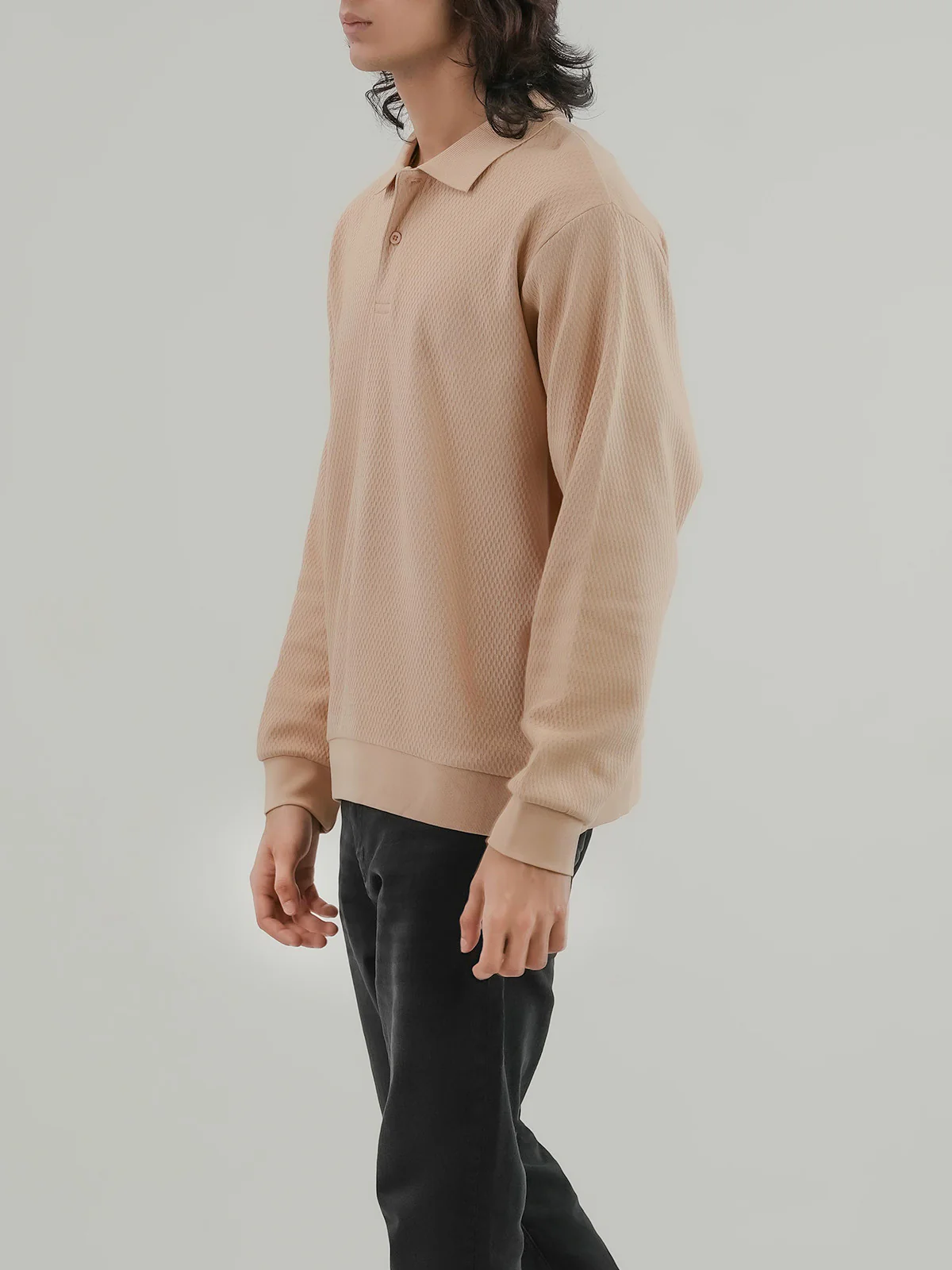 "CHARLIE" Textured Fleece Sweatshirt - Image 3