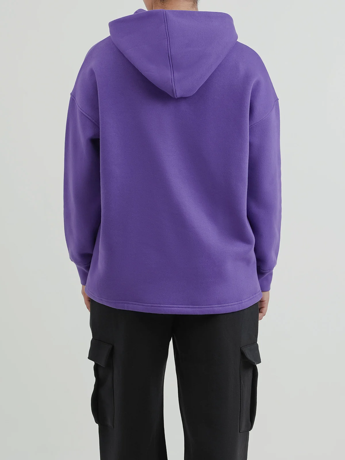 "CHEREE" Classic Textured Fleece Hoodie - Image 6