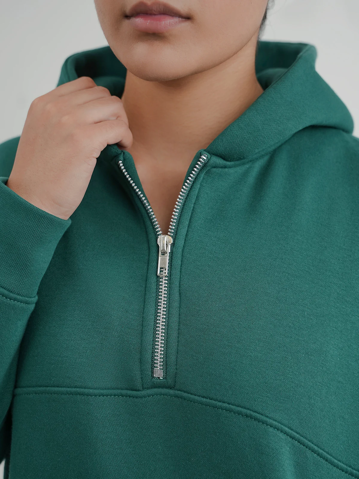 "CHEREE" Classic Textured Fleece Hoodie - Image 5