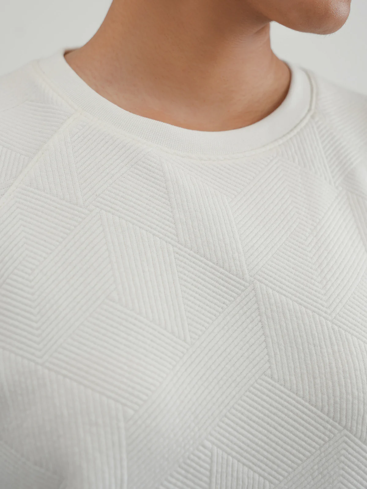 "DEMETER" Basics Textured Fleece Sweatshirt - Image 4