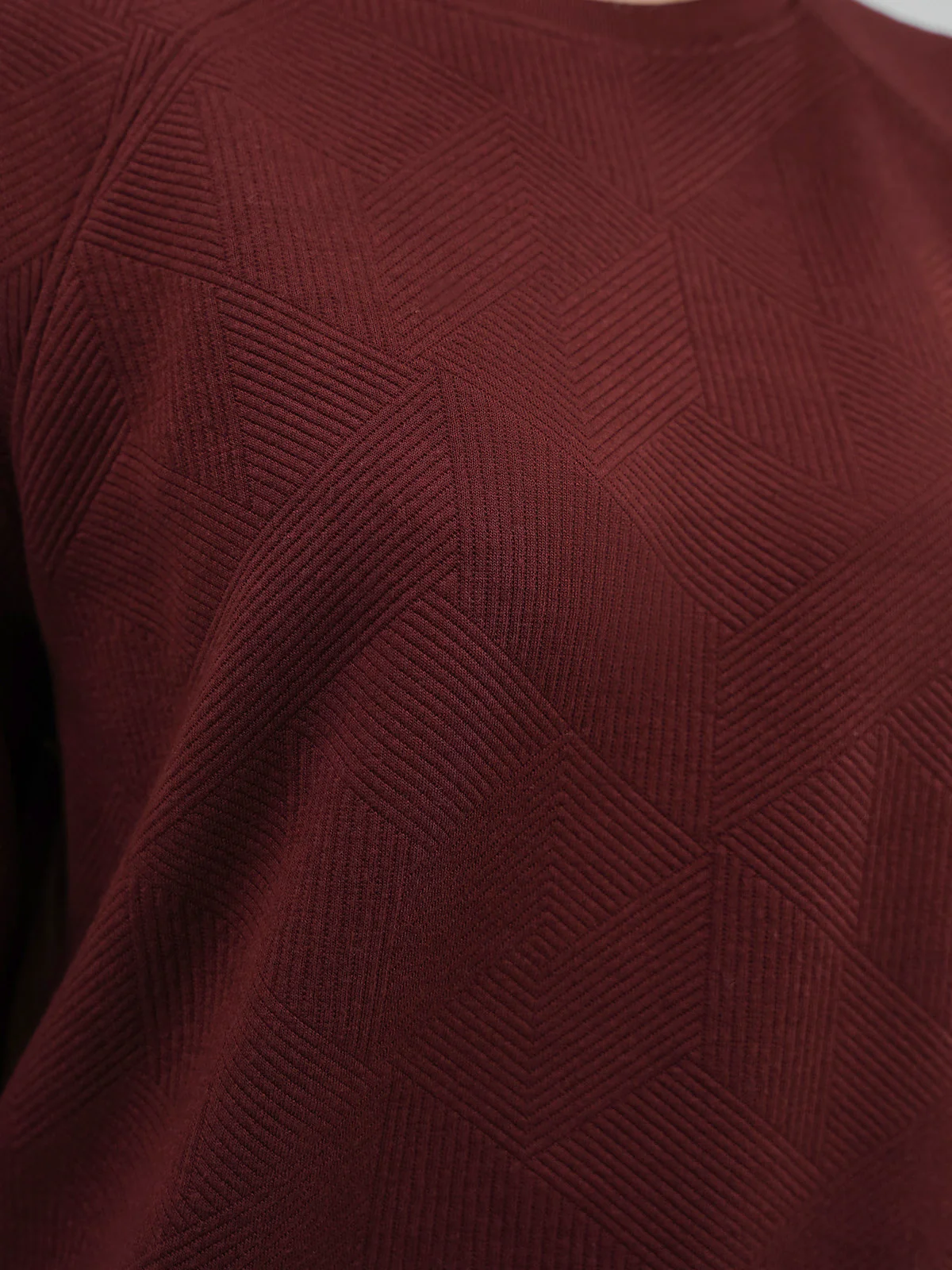 "DEMETER" Textured Fleece Sweatshirt - Image 5