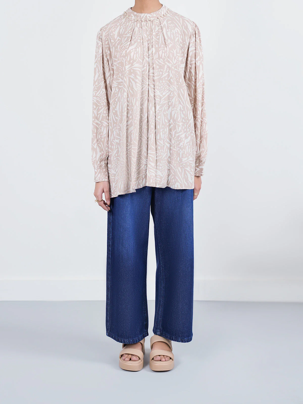 "DHIREN" Classic Wide Leg Denim Pant - Image 2