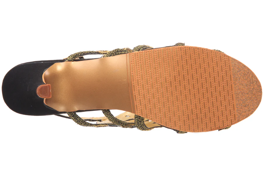 Diamante Leaf Cut-Out Designed Bridal Sandal - Image 5