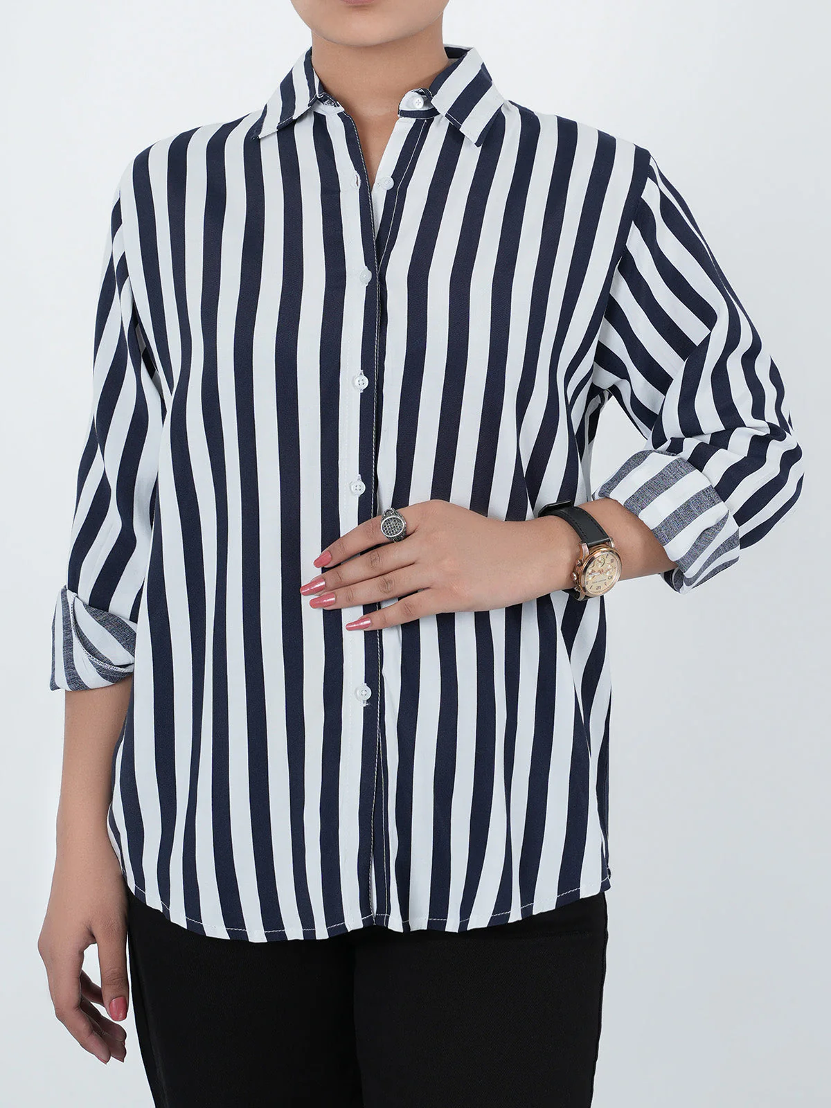 "FAUVE" Lining Regular Cotton Fit Top - Image 2