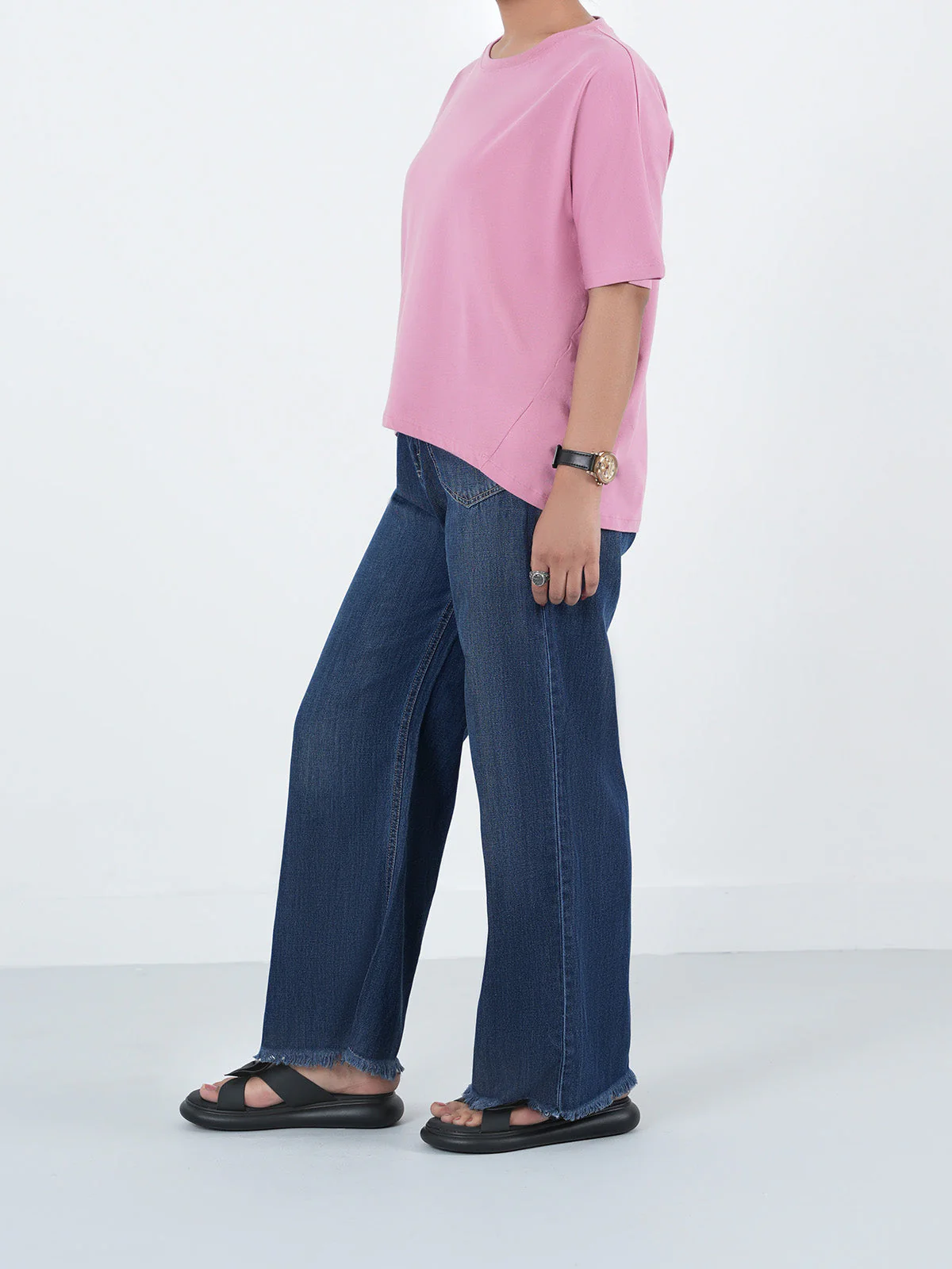 "FERIDE" Casual Regular Fit Cut &amp; Sew T-Shirt - Image 3