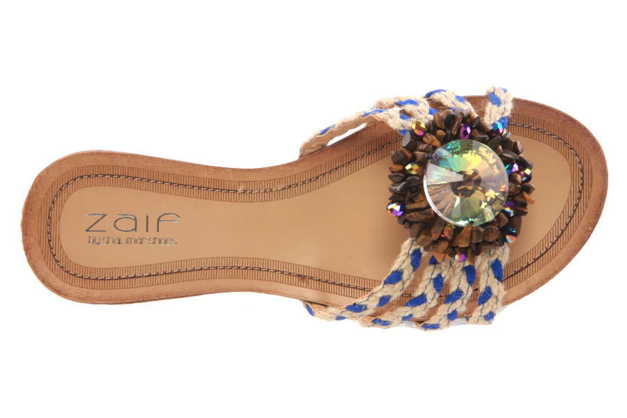 Floral Jeweled Thong S;ipper - Image 3