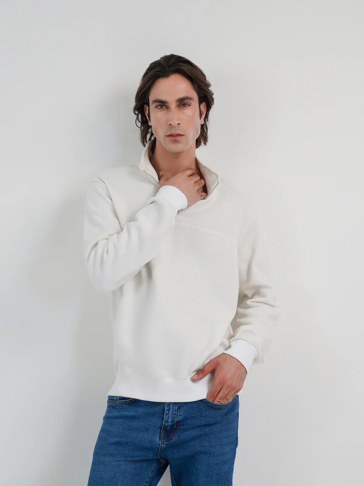 "FRAZER" Casual Mock Neck Sweatshirt - Image 2