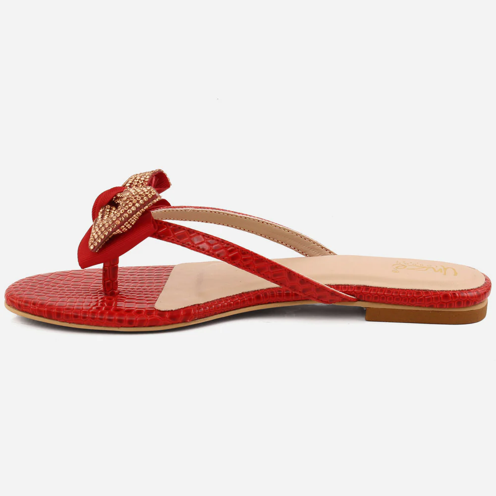 Girl’s "DAISY" Bow-Tie Flat Slippers. - Image 3