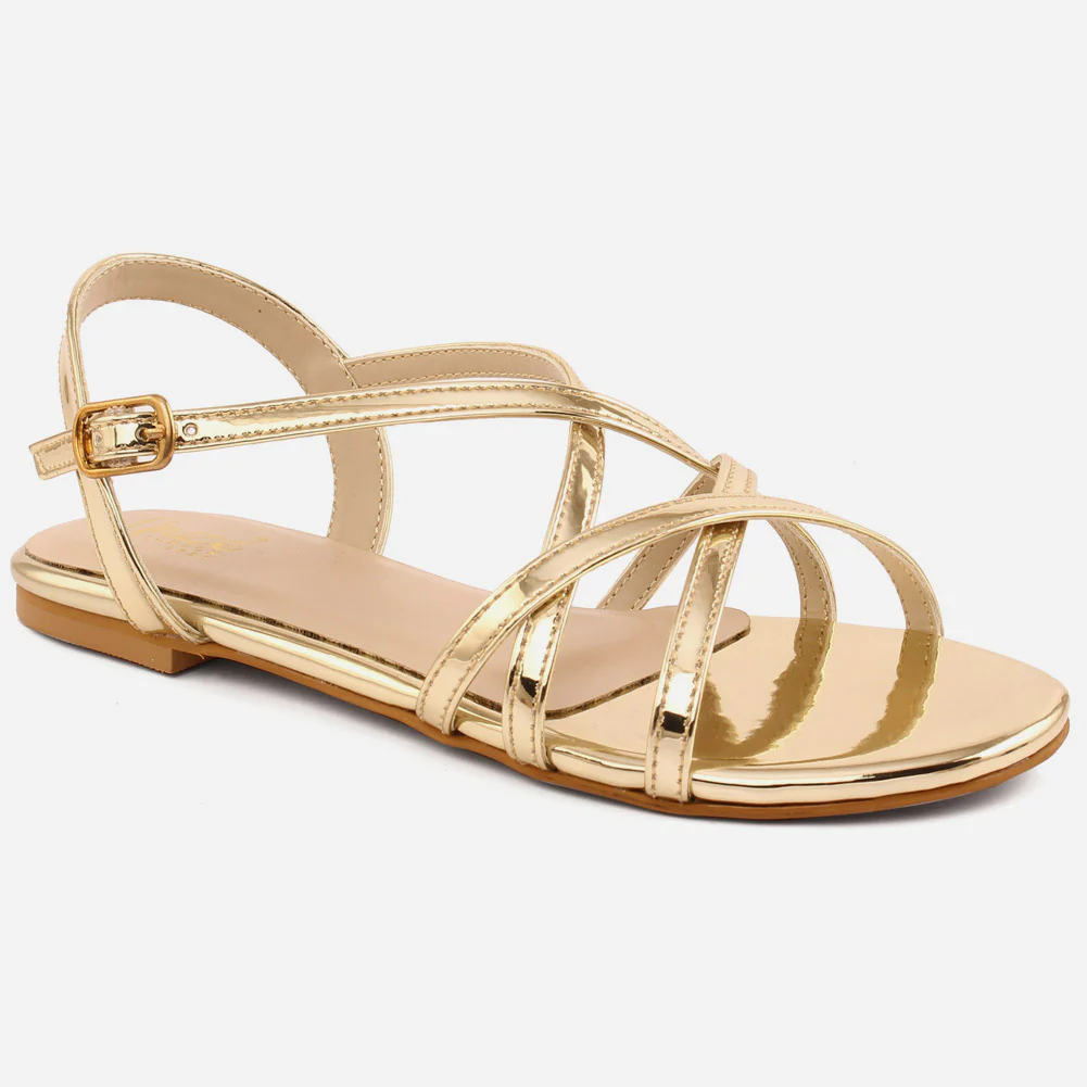 Girl’s "RUDY" Cross Strap Comfort Sandals