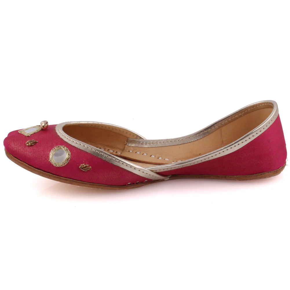 Girls ‘Aurora’ Sheen Khussa Slippers - Image 3