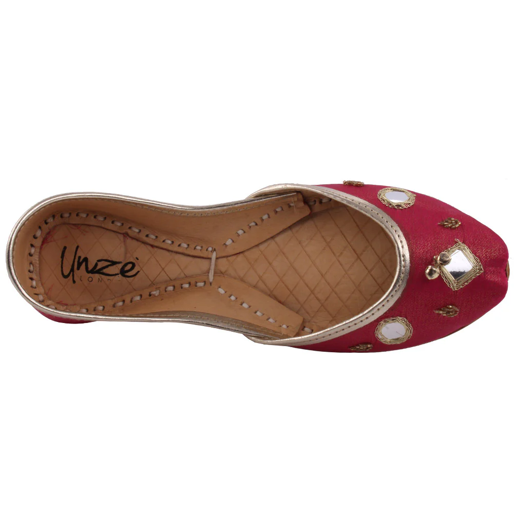 Girls ‘Aurora’ Sheen Khussa Slippers - Image 4