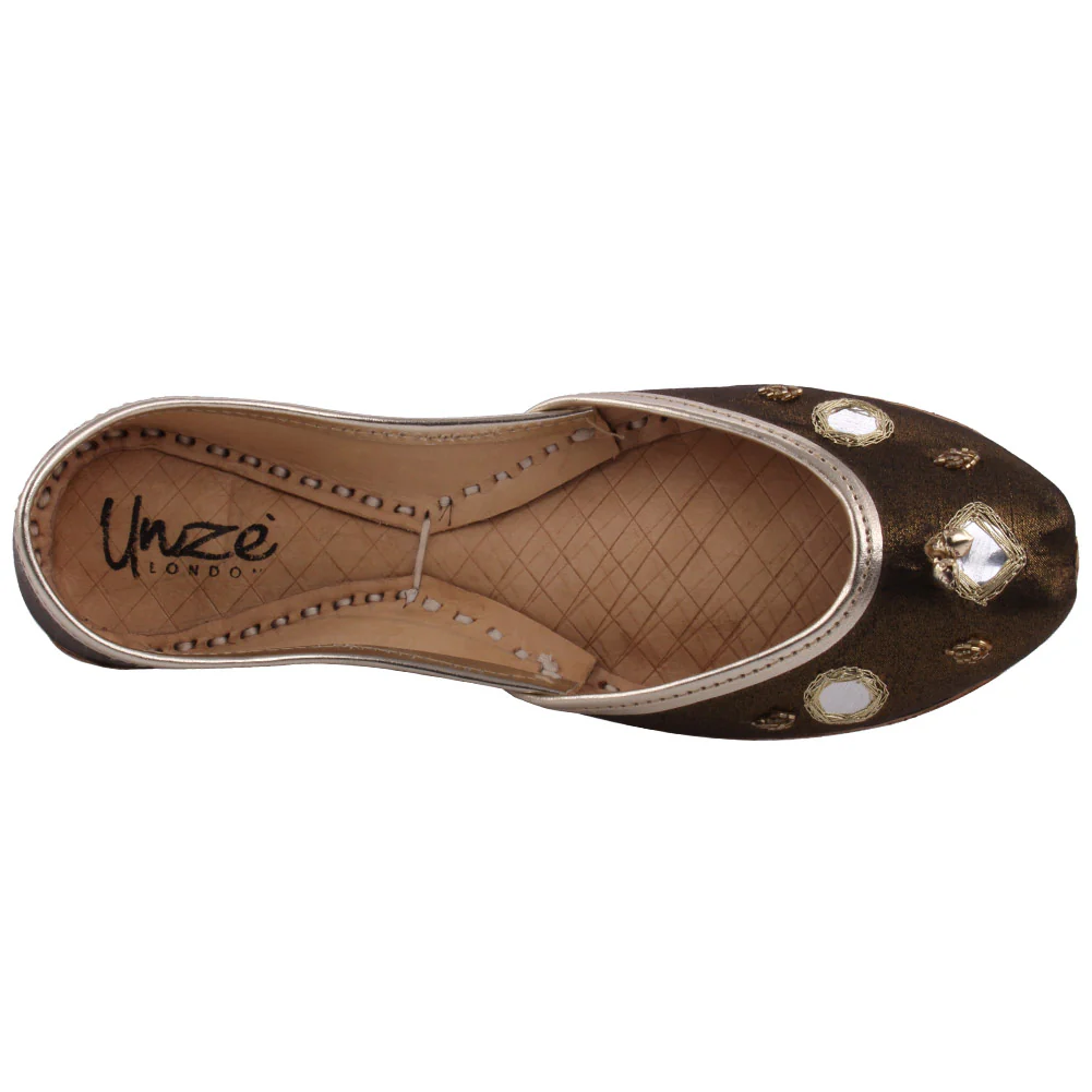Girls ‘Aurora’ Sheen Khussa Slippers - Image 4