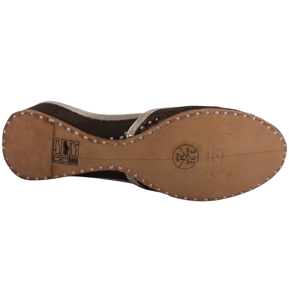 Girls ‘Aurora’ Sheen Khussa Slippers - Image 5
