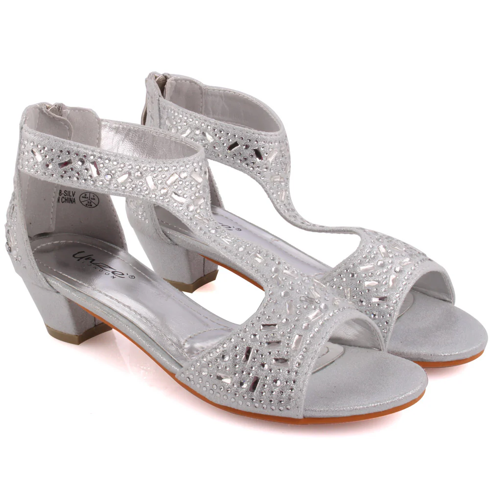 Girls ‘Belluci’ Embellished Bridesmaid Bridal Sandal - Image 2