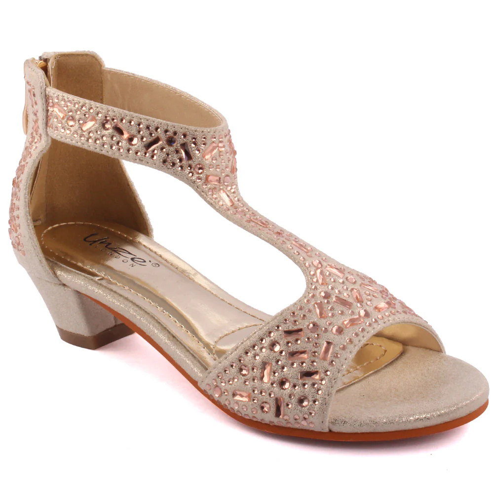Girls ‘Belluci’ Embellished Bridesmaid Bridal Sandal