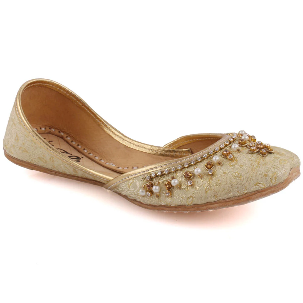 Girls ‘Crown’ Embellished Khussa Slippers