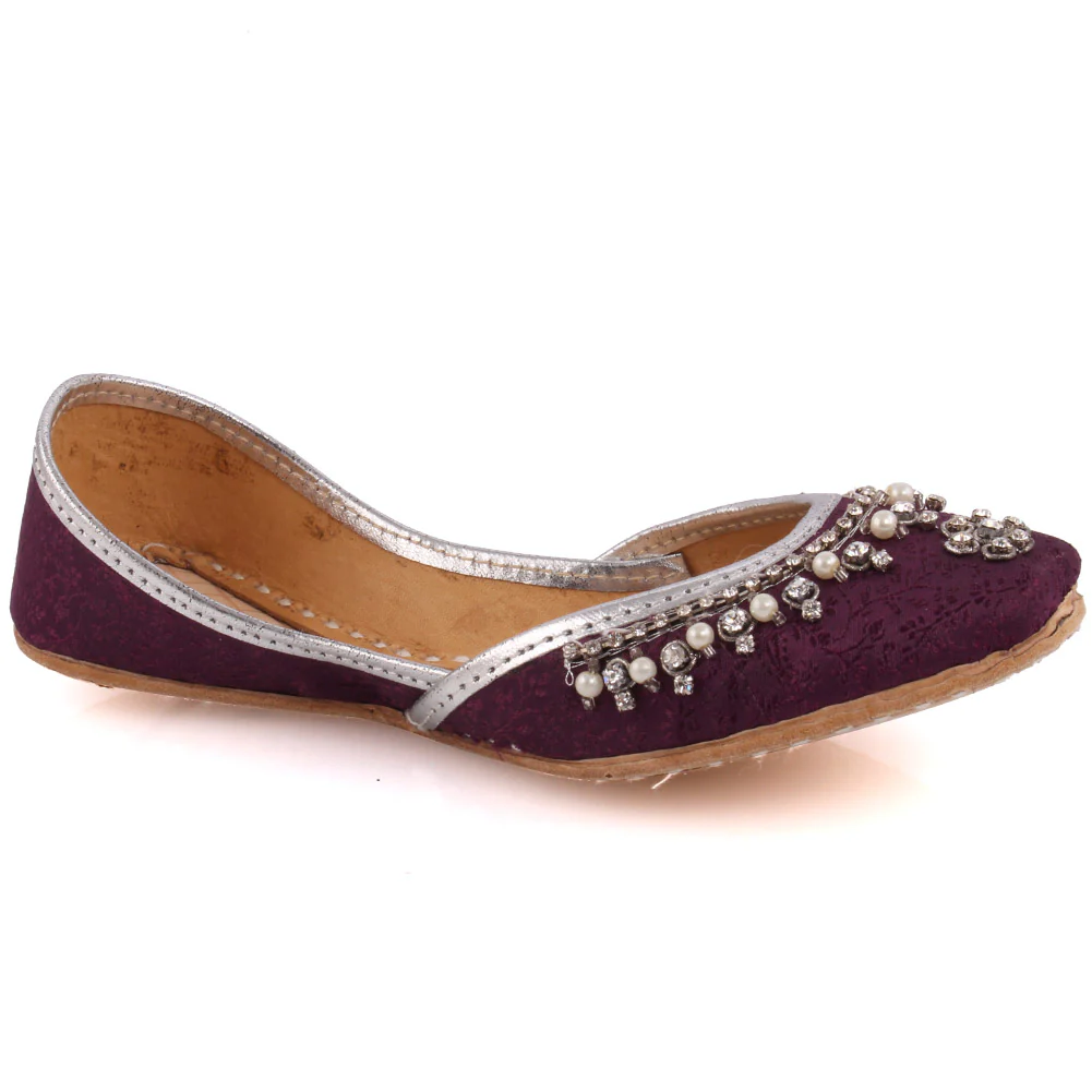Girls ‘Crown’  Embellished Khussa Slippers
