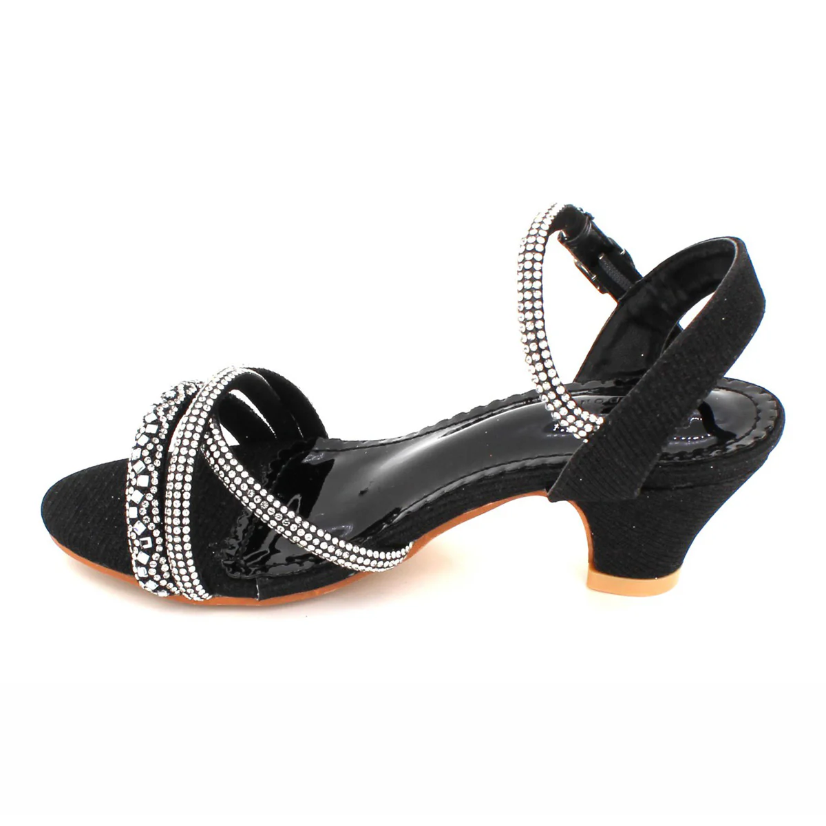 Girls "EMERALD" Crystal Accented Sandals - Image 3