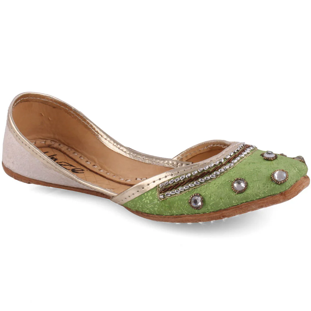 Girls ‘Empress’ Two-Toned Indian Khussa Slippers