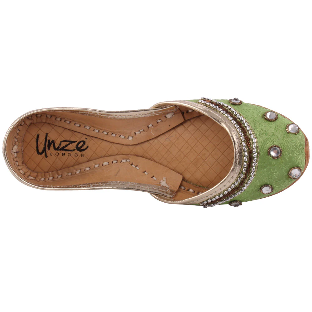 Girls ‘Empress’ Two-Toned Indian Khussa Slippers - Image 4