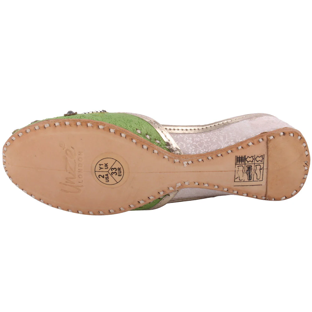 Girls ‘Empress’ Two-Toned Indian Khussa Slippers - Image 5