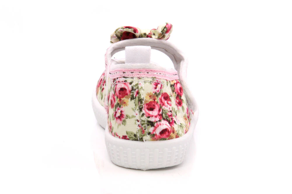 Girls Flat 'Rose' Canvas Shoes - Image 2