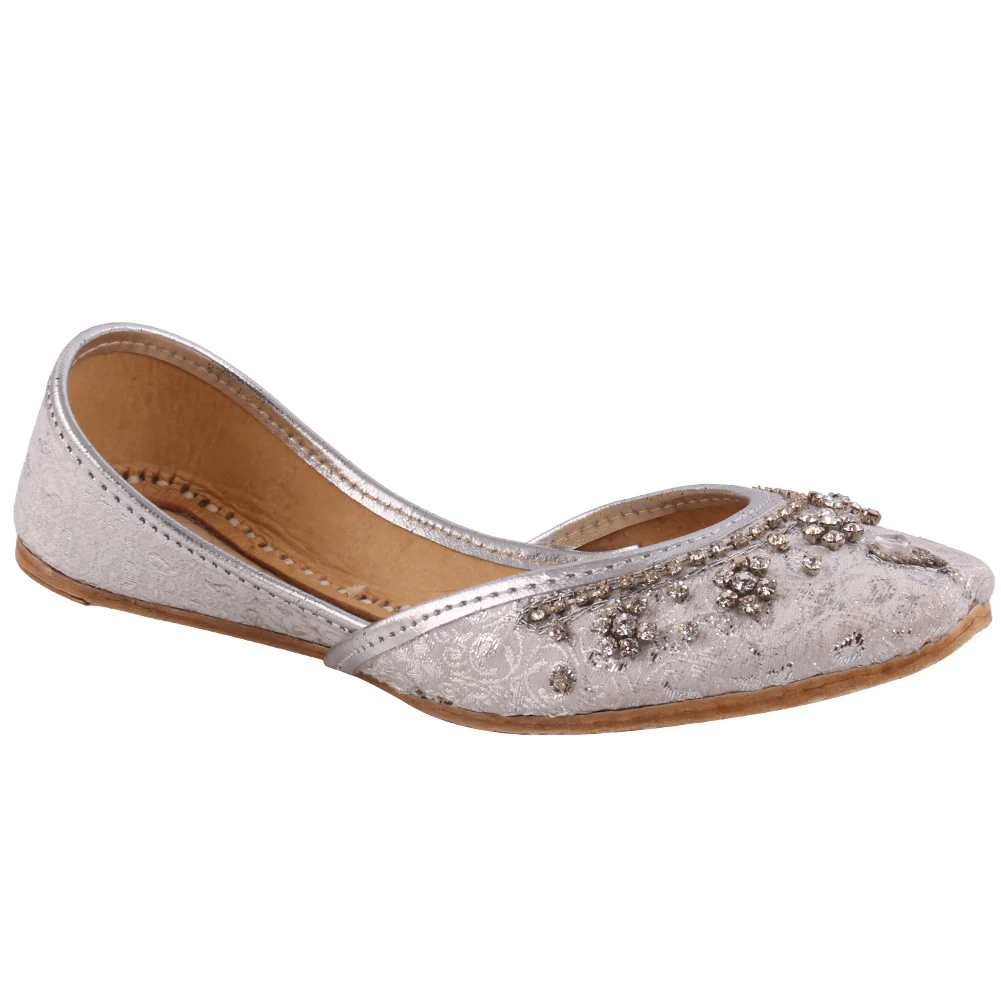 Girls ‘Garland’ Embellished Indian Khussa Slippers