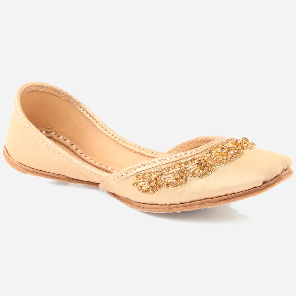 Girls "JASMIN" Embellished Leather Indian Khussa