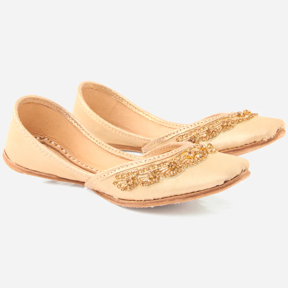 Girls "JASMIN" Embellished Leather Indian Khussa - Image 2