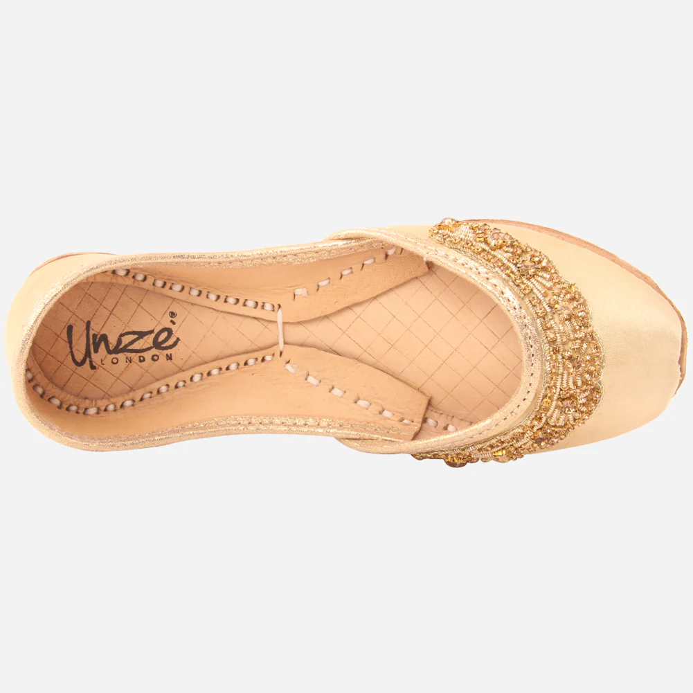 Girls "JASMIN" Embellished Leather Indian Khussa - Image 4