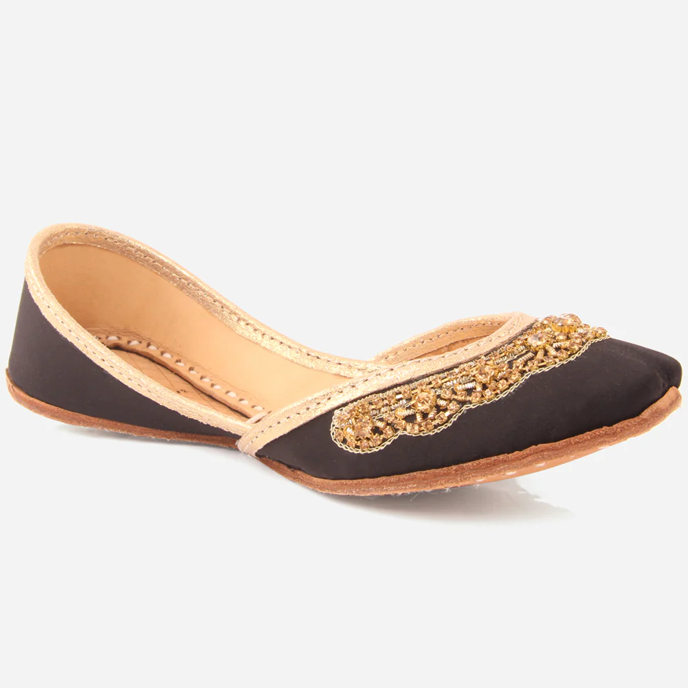 Girls "JASMIN" Embellished Leather Indian Khussa