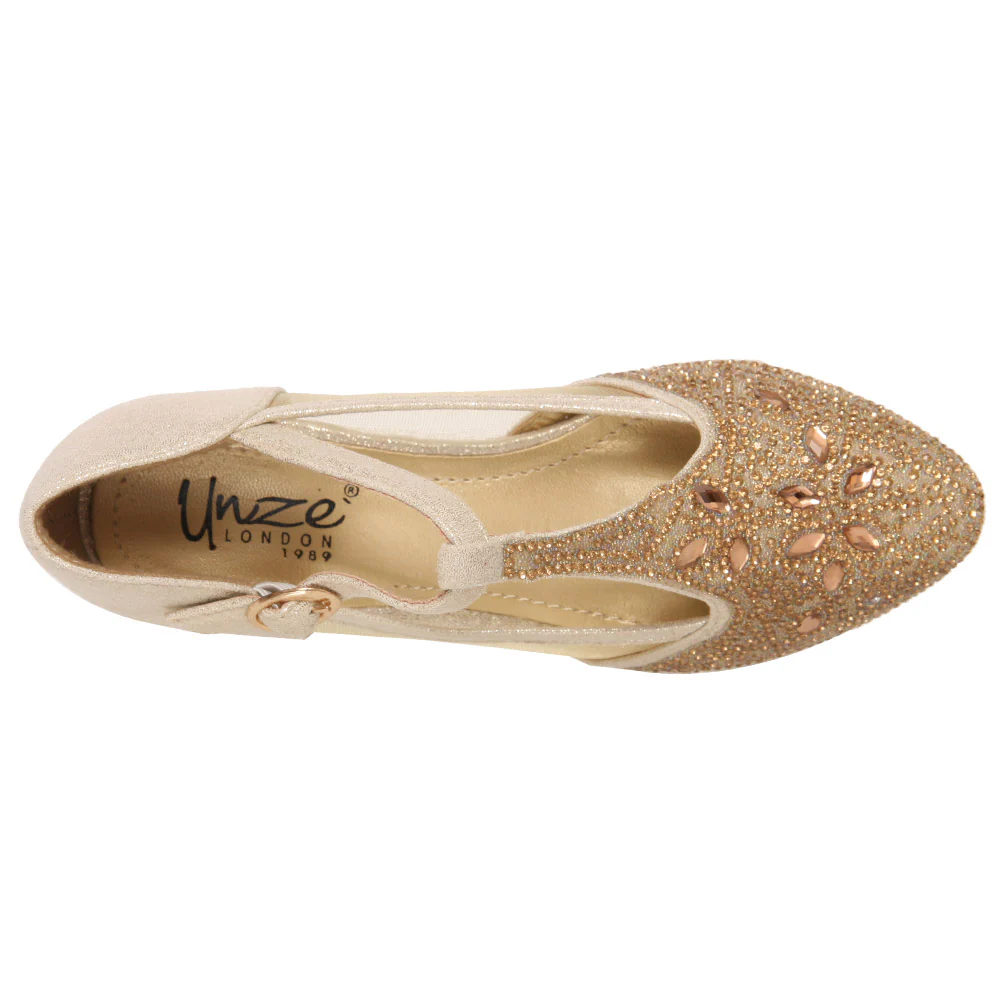 Girls ‘Jewels’ embellished Evening Sandals - Image 4
