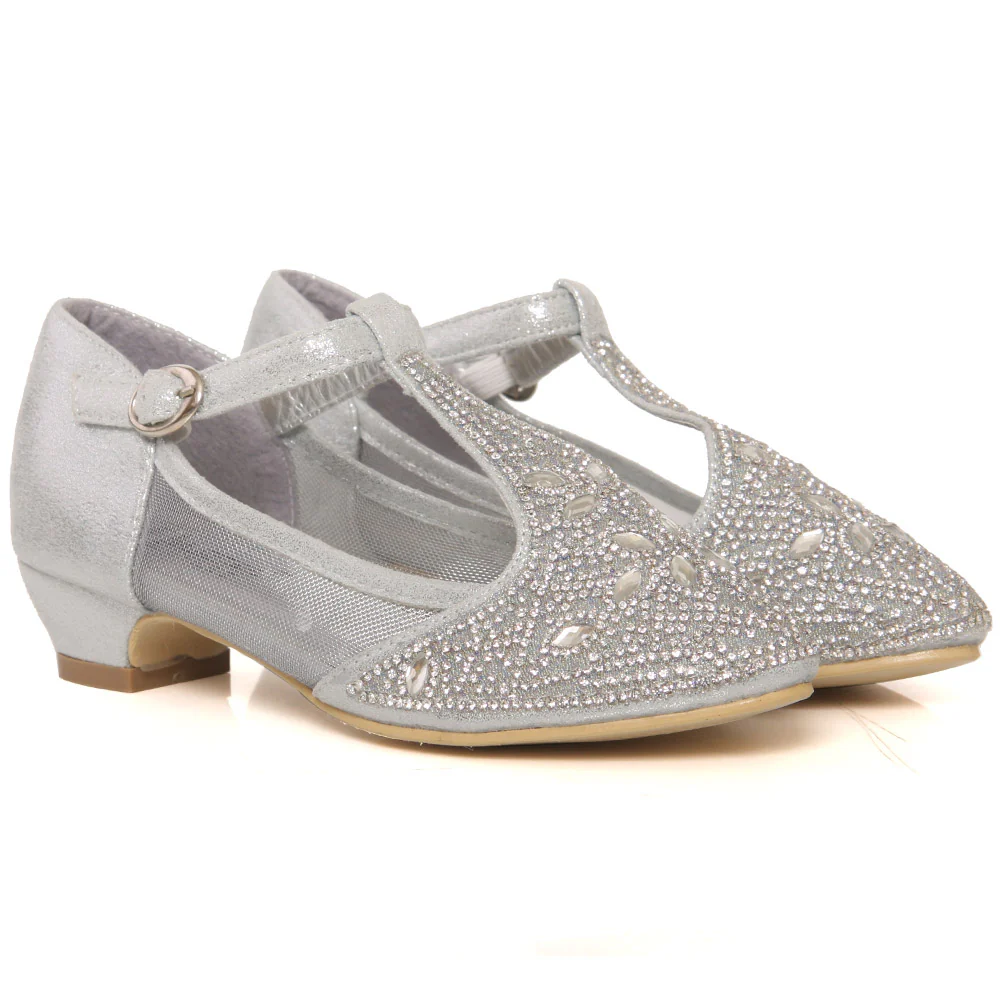 Girls ‘Jewels’ embellished Evening Sandals - Image 2