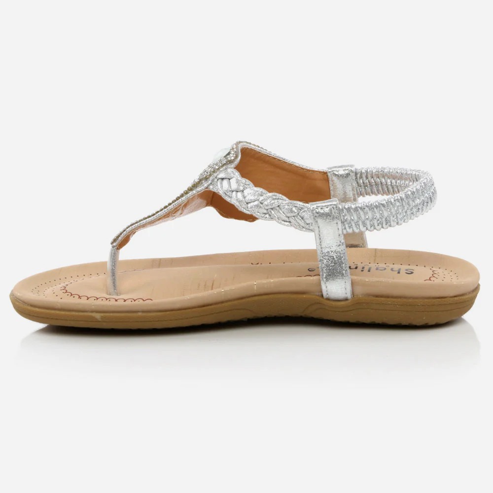 Girls Kids Shiny Crystals Vamp Evening Open Toe Thong Comfy Prom Party Bridesmaid Flats Children Wedding Sandals Shoes Size - Image 3