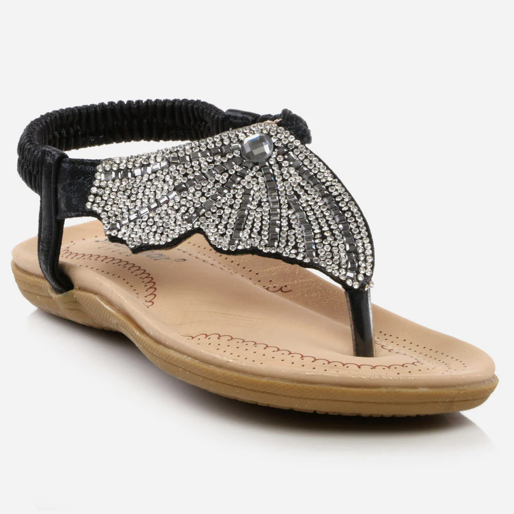 Girls Kids Shiny Crystals Vamp Evening Open Toe Thong Comfy Prom Party Bridesmaid Flats Children Wedding Sandals Shoes Size