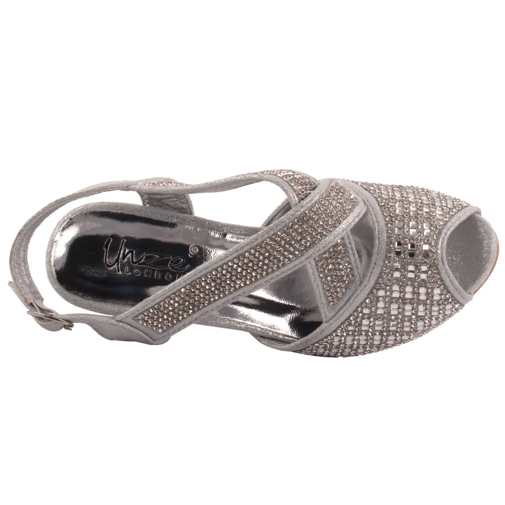 Girls ‘Kohinor’ Embellished Party Wedding Sandals - Image 4