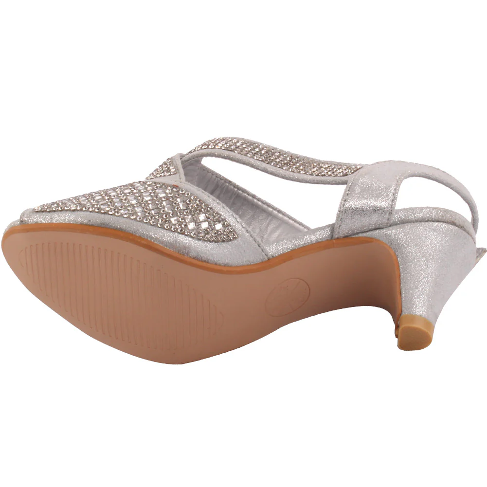 Girls ‘Kohinor’ Embellished Party Wedding Sandals - Image 5