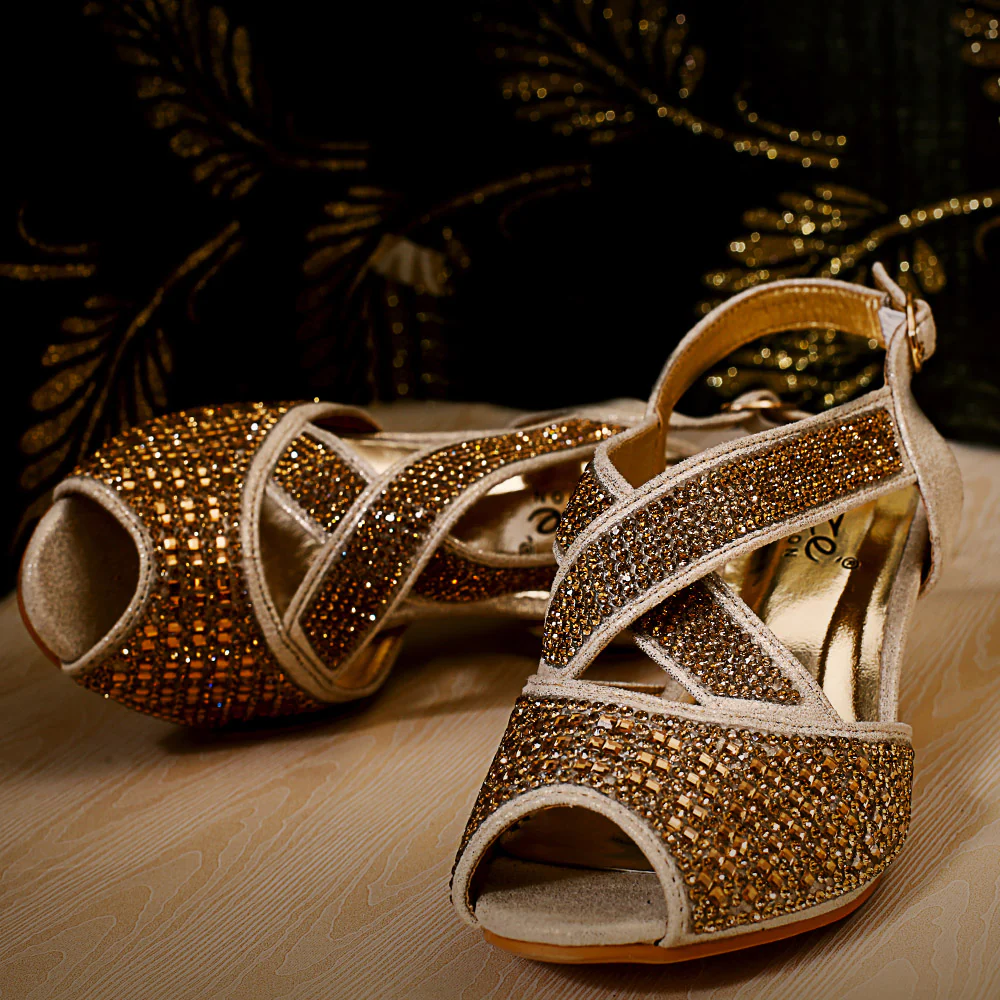 Girls ‘Kohinor’ Embellished Party Wedding Sandals - Image 6