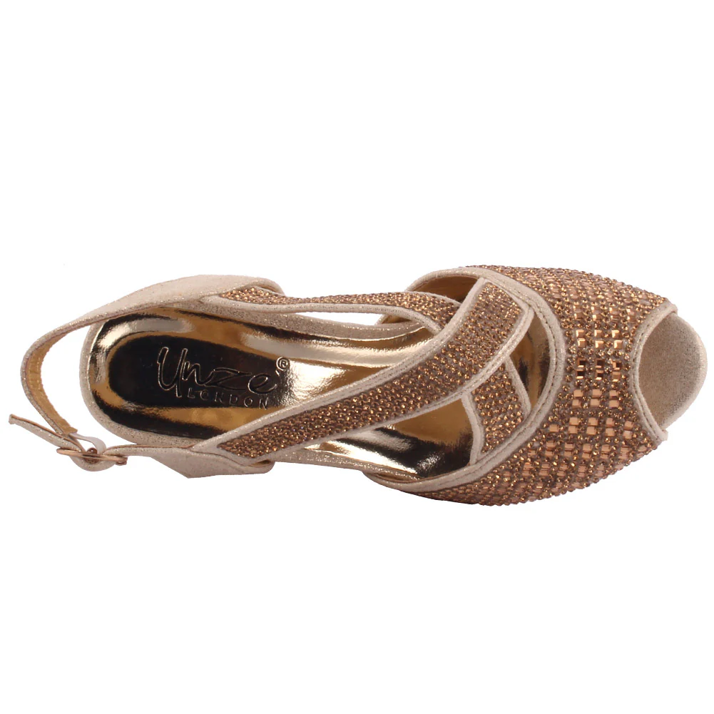 Girls ‘Kohinor’ Embellished Party Wedding Sandals - Image 4