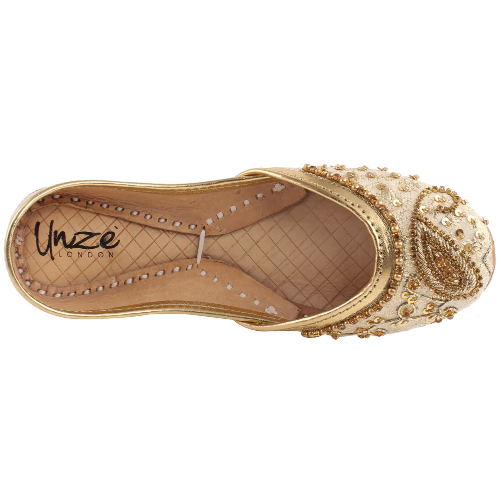 Girls “LAMORNA” Indian Beaded Sequins Tila Flat Khusa - Image 4